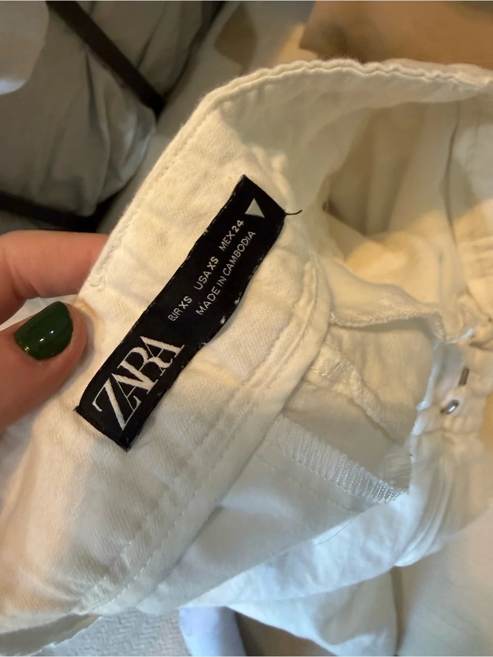 Wide-Leg White Linen Blend women’s Pants
